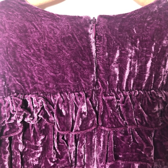 Peek Fleur Des Champs Floral Dress Size Large 10 purple velvet - Picture 5 of 9